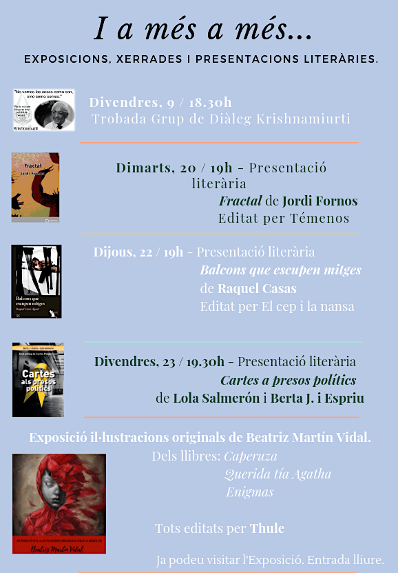 AGENDA ACTIVITATS NOVEMBRE 2