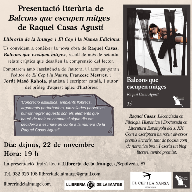 Cartell_Presentació del llibre _Raquel Casas