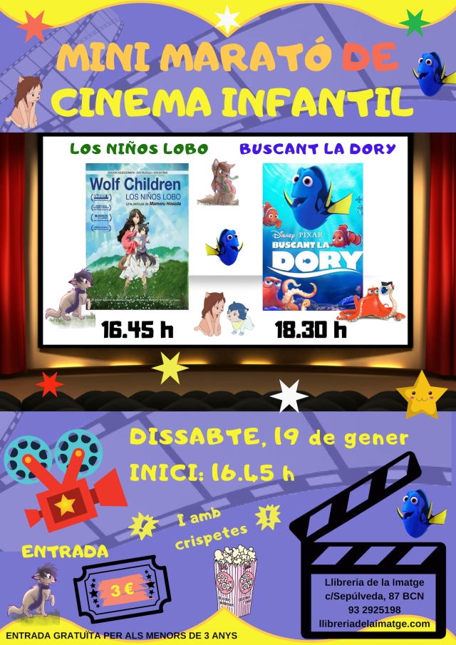 cartell minimarató de cinema infantil