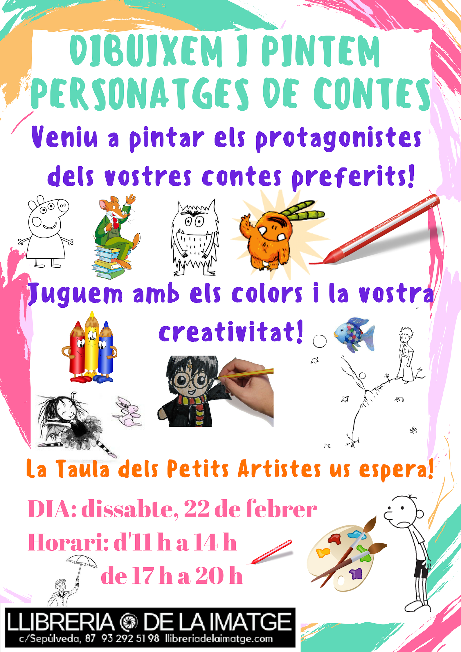 CARTELL PINTAR PERSONATGES