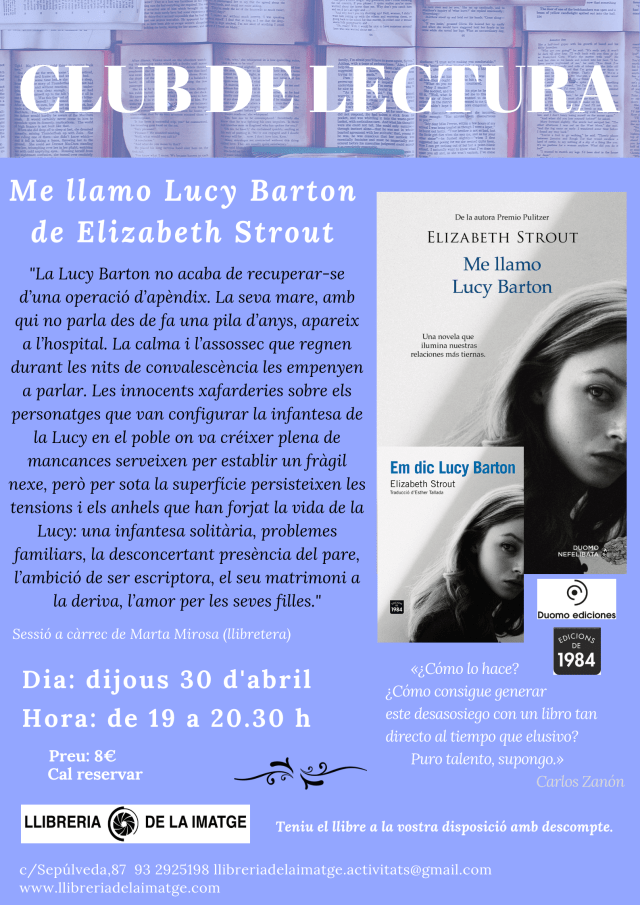 CLUB DE LECTURA Me Llamo Lucy Barton